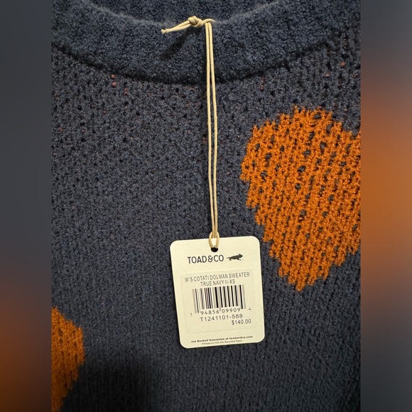 Brand new w tag Toad & Co sweater. Size XS. - Picture 5 of 5
